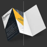 3 Showcases of Z Fold Brochure Mockup
