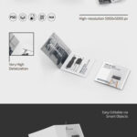 3 Sights of Bi Fold Square Brochure Mockup mockup preview