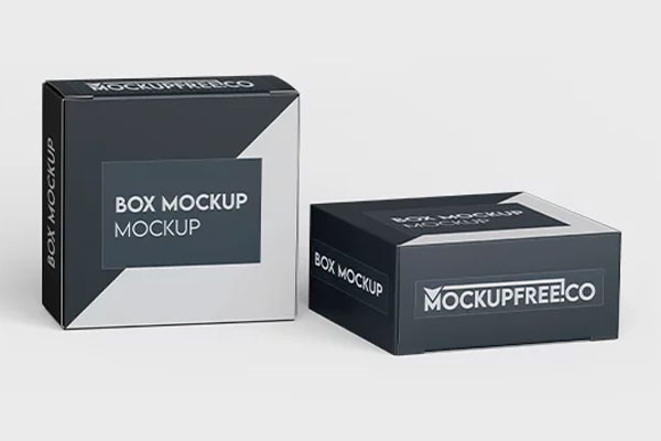 3 Sights of Box Mockup