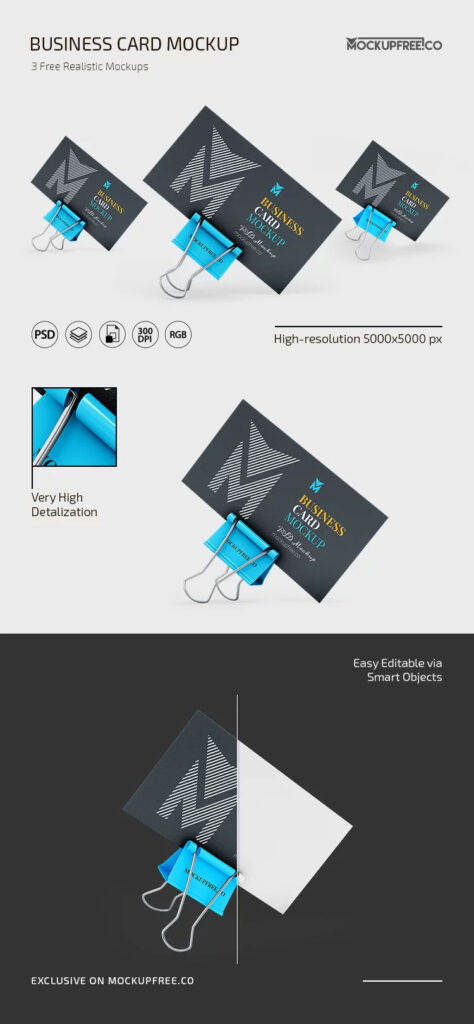 3 Sights of Business Card Mockup