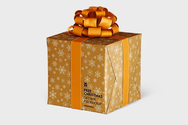 3 Sights of Christmas Gift Box Mockup