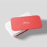 3 Sights of Clean Round Corner Business Card Mockup