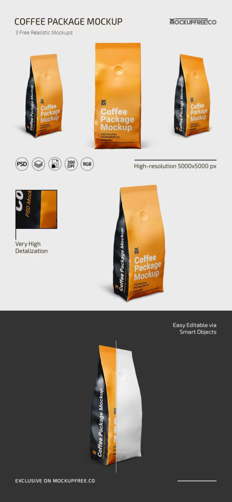 3 Sights of Coffee Package Mockup