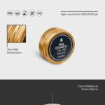 3 Sights of Cosmetic Tin Jar Mockup