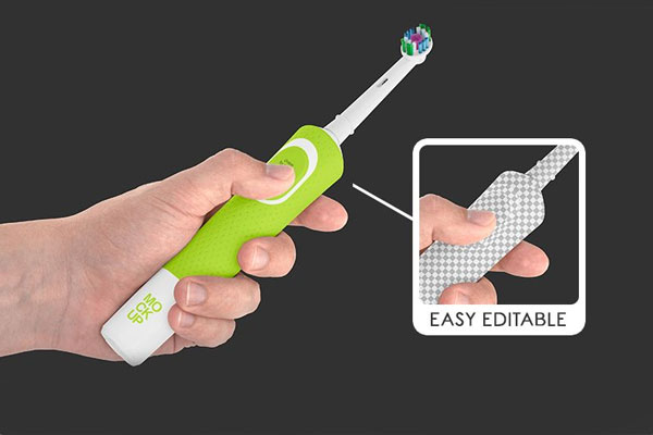 3 Sights of Electric Toothbrush Mockup