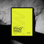 3 Sights of iPad Pro Mockup on Rock