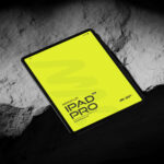 3 Sights of iPad Pro Mockup on Rock