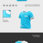 3 Sights of Little Girl T Shirt Mockup