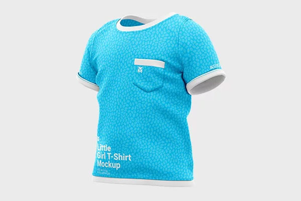 3 Sights of Little Girl T Shirt Mockup