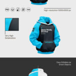 3 Sights of Mens Hoodie Mockup