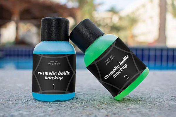 3 Sights of Plastic Cosmetic Bottle Mockup