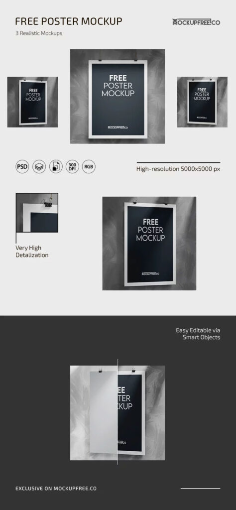 3 Sights of Poster Mockup