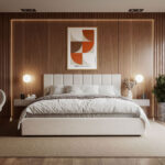 3 Sights of Poster Mockup in Elegant Bedroom