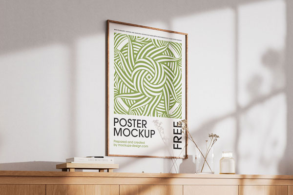 3 Sights of Poster Mockup with Shadow Overlays