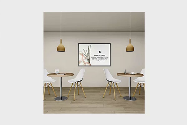 3 Sights of Restaurant Interior Frame Mockup