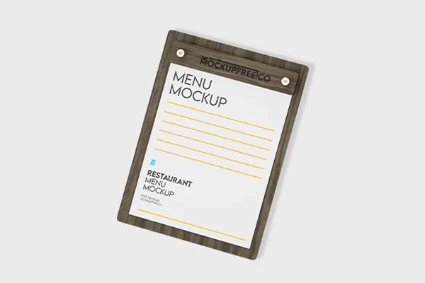 3 Sights of Restaurant Menu Mockup
