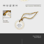 3 Sights of Round Product Tag Mockup