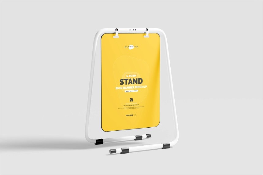 3 Sights of S Form Banner Stand Mockup mockup preview