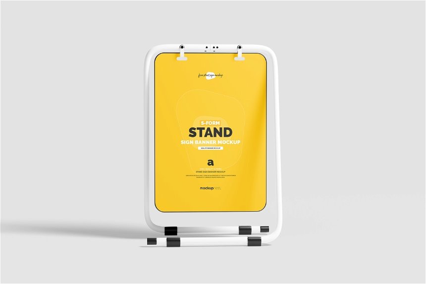 3 Sights of S Form Banner Stand Mockup FREE PSD