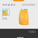 3 Sights of Sack Cloth Bag Mockup