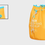 3 Sights of Sack Cloth Bag Mockup