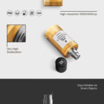 3 Sights of Slim Cologne Perfume Scent Bottle Mockup