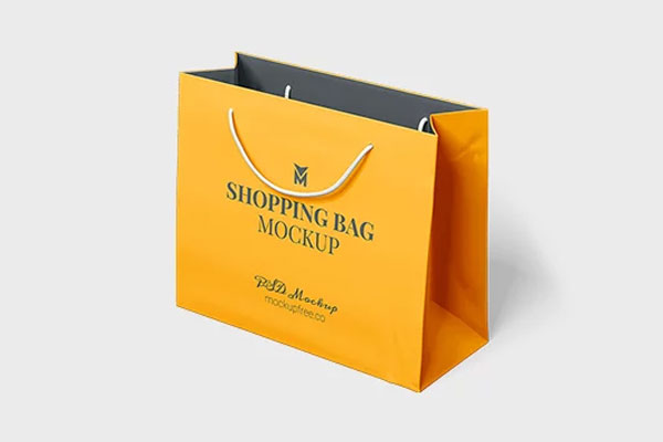 3 Sights of Square Shopping Bag Mockup mockup preview