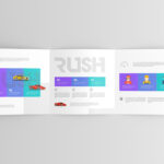 3 Sights of Square Trifold Brochure Mockup