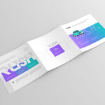 3 Sights of Square Trifold Brochure Mockup