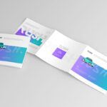 3 Sights of Square Trifold Brochure Mockup