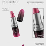 3 Sights of Twist-up Lipstick Tube Mockup