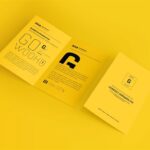 3 Sights of US Letter Bifold Brochure Mockup