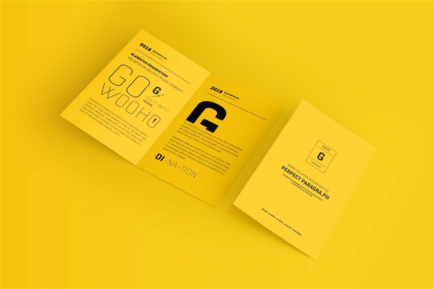 3 Sights of US Letter Bifold Brochure Mockup