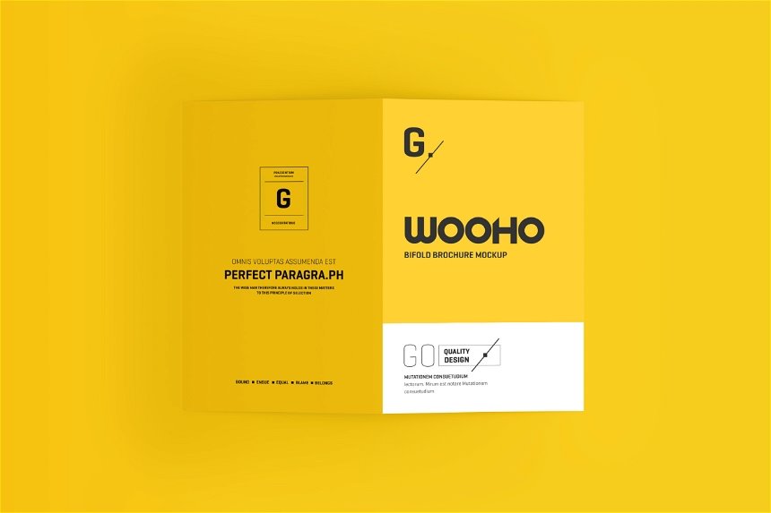 3 Sights of US Letter Bifold Brochure Mockup