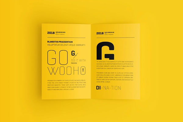 3 Sights of US Letter Bifold Brochure Mockup