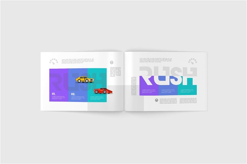 3 Sights of US Letter Landscape Magazine Mockup