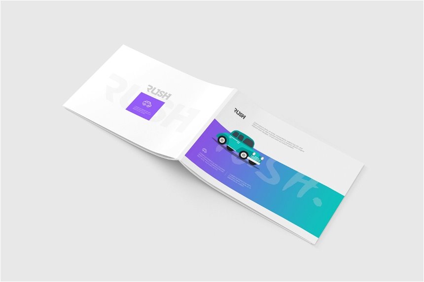 3 Sights of US Letter Landscape Magazine Mockup