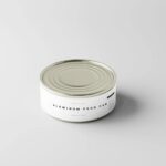 3 Small Aluminum Food Can Mockups in Different Views mockup preview