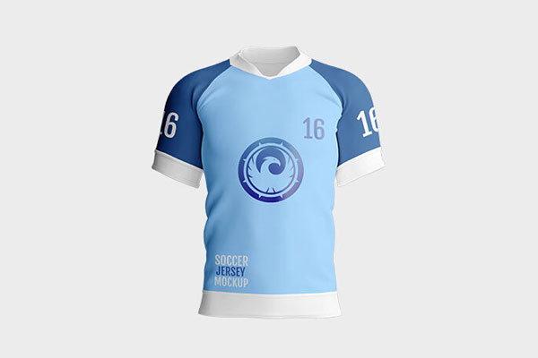 3 Soccer Jersey Mockups in Front, Back, and 3/4 Views