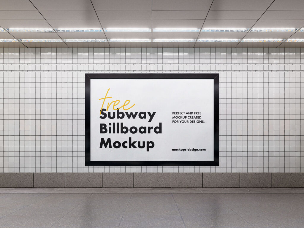 3 Subway Billboard Mockups