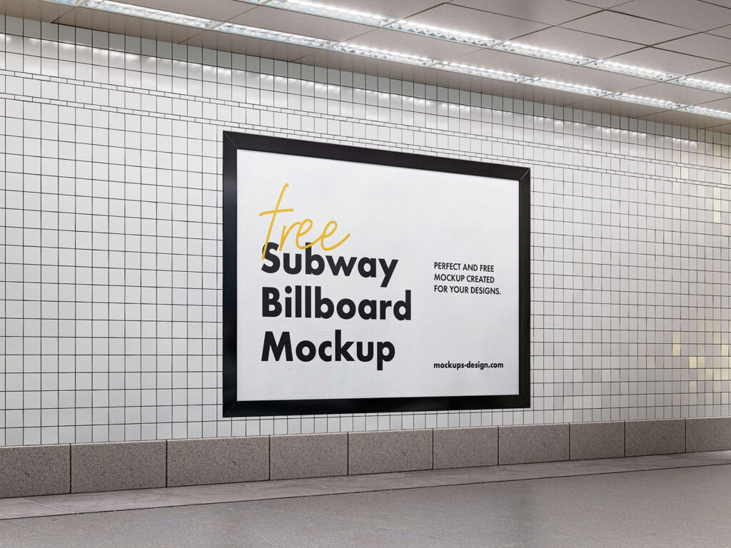 3 Subway Billboard Mockups