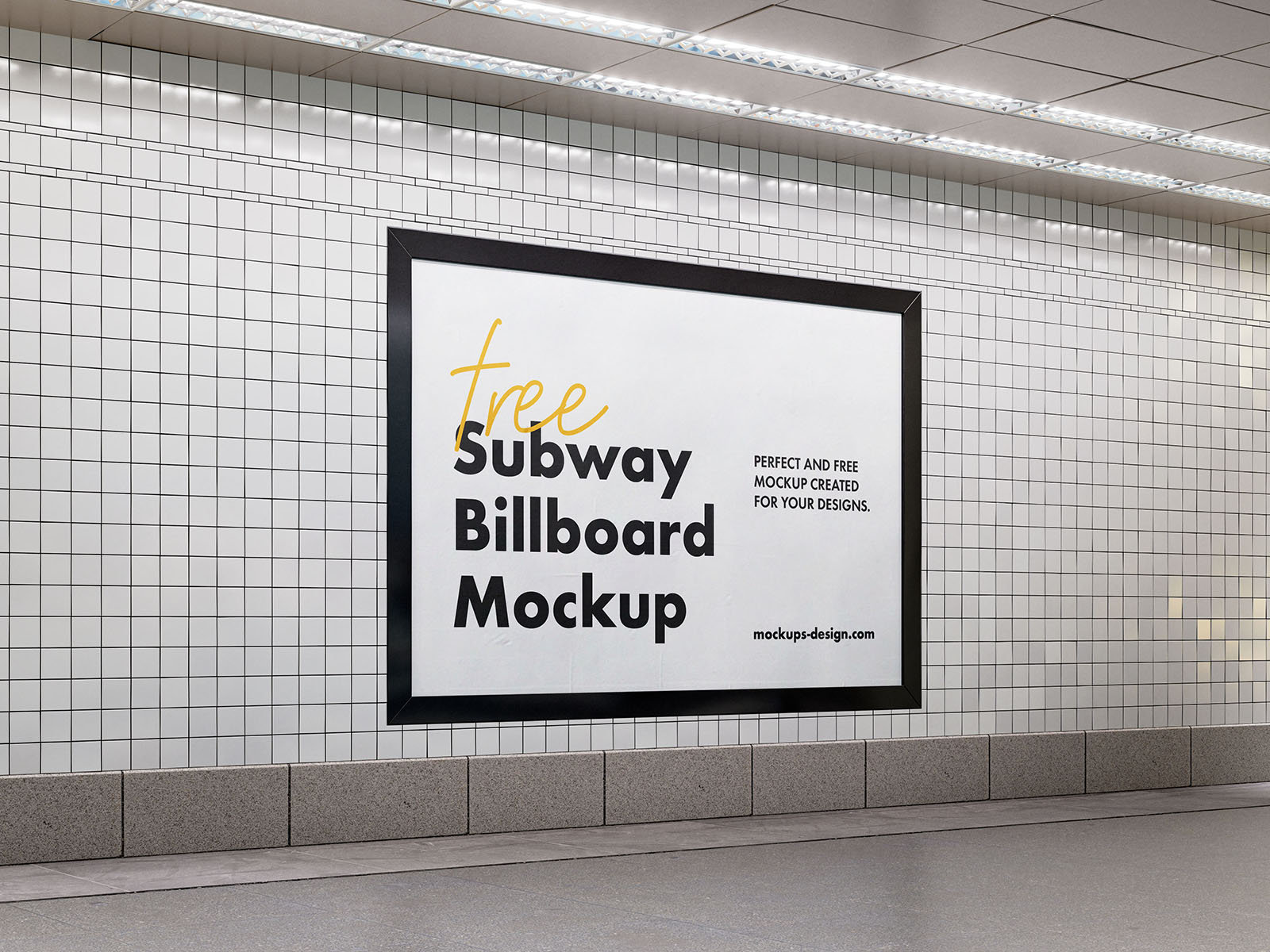 3 Subway Billboard Mockups FREE PSD