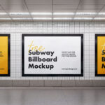 3 Subway Billboard Mockups