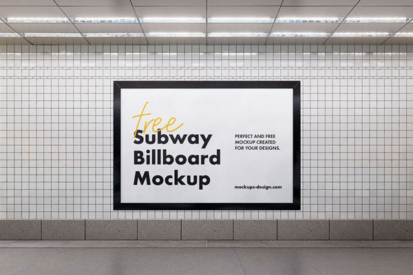 3 Subway Billboard Mockups