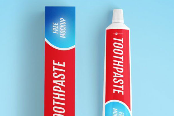 3 Toothpaste Mockups Along with Packaging Box