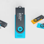 3 USB Stick Mockups in Various Sights
