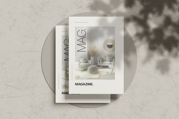 3 Varied Shots of Magazine Mockup