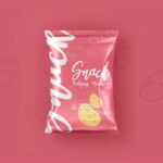 3 Varied Showcases of Chips Snacks Foil Pack Mockup