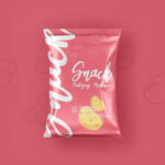 3 Varied Showcases of Chips Snacks Foil Pack Mockup