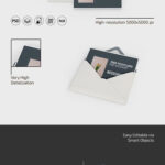 3 View of Postcard Mockup